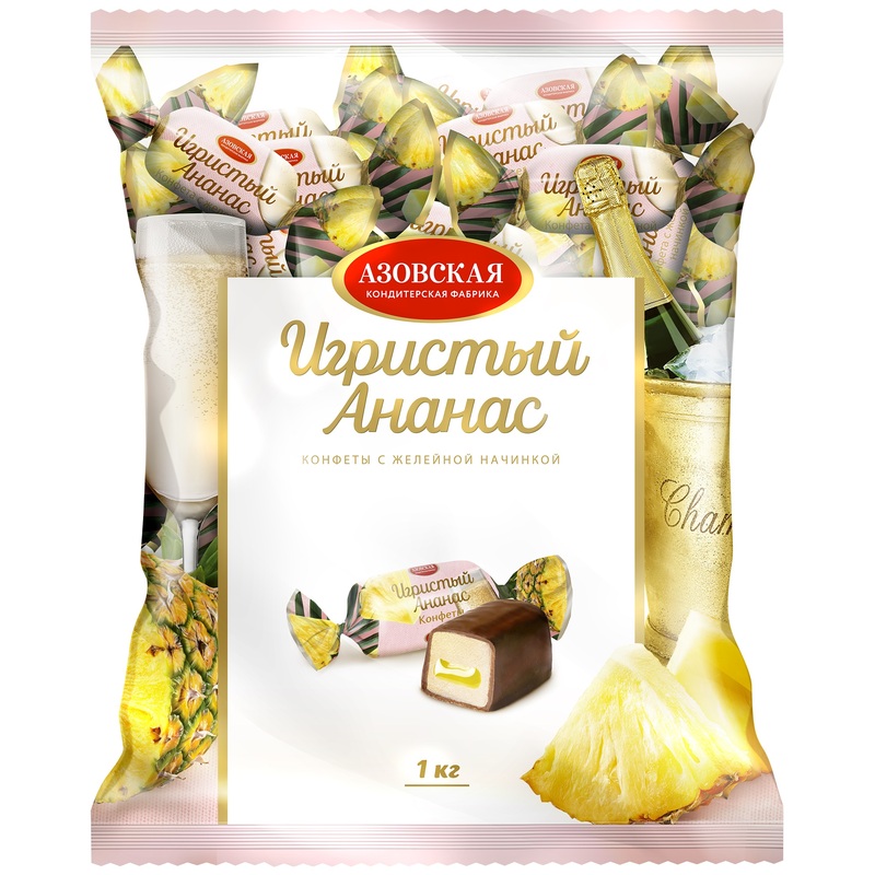 Изображение товара Конфеты шоколадные Азовская КФ Игристый Ананас 1 кг