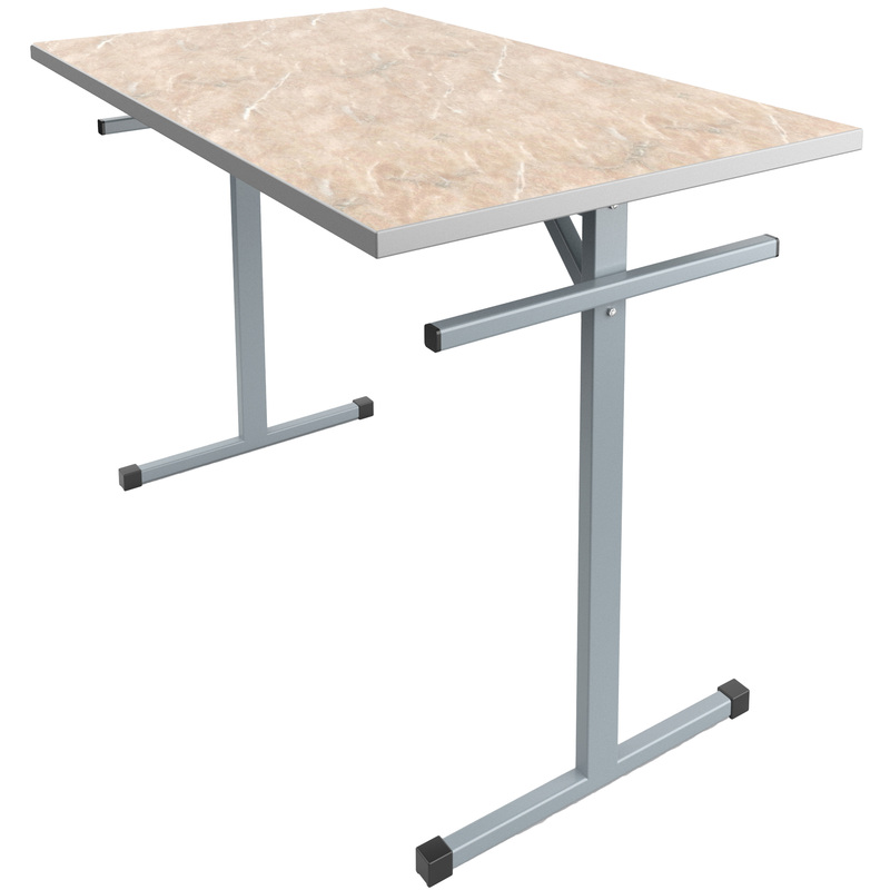 Изображение товара Стол обеденный под скамью мрамор бежевый/серый 1200x700x760 мм