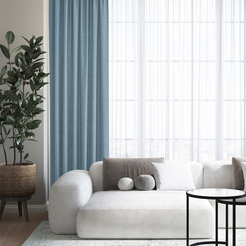 Изображение товара Штора Волшебная ночь Блэкаут 200x270 см пудрово-синяя