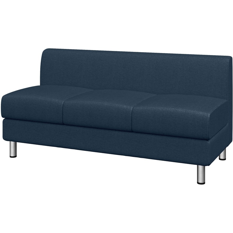 Изображение товара Модуль диван прямой Домино трехместный синий ткань металл Россия