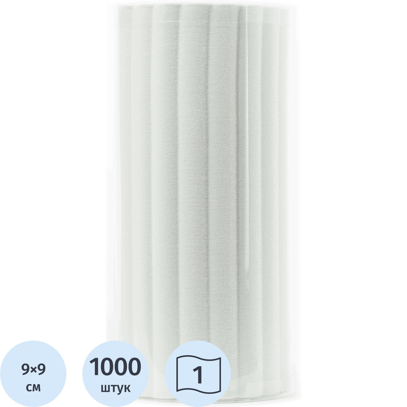 Изображение товара Подставки под чашки (коастер) бумажные 9x9 см белые (1000 листов в пачке)