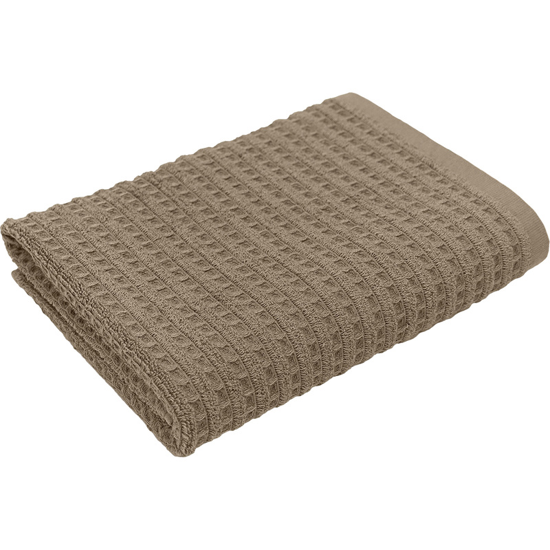 Изображение товара Махровое полотенце Рельеф 70x130 см серое из 100% хлопка