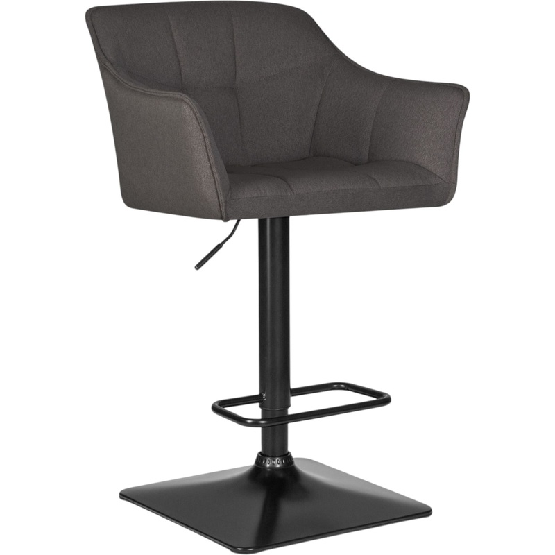 Изображение товара Стул барный DOBRIN RALF тёмно-серый/чёрный (текстиль, металл)
