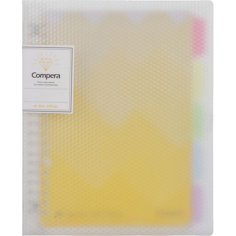 Изображение товара Тетрадь на кольцах Comix Compera Diamond А5 50 листов желтая в линейку