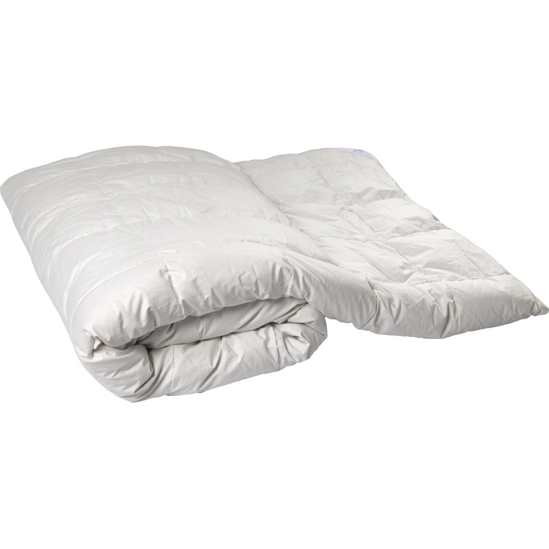 Изображение товара Одеяло 2-спальное Cottonika 172x205 см кассетное с кантом белое натурпух