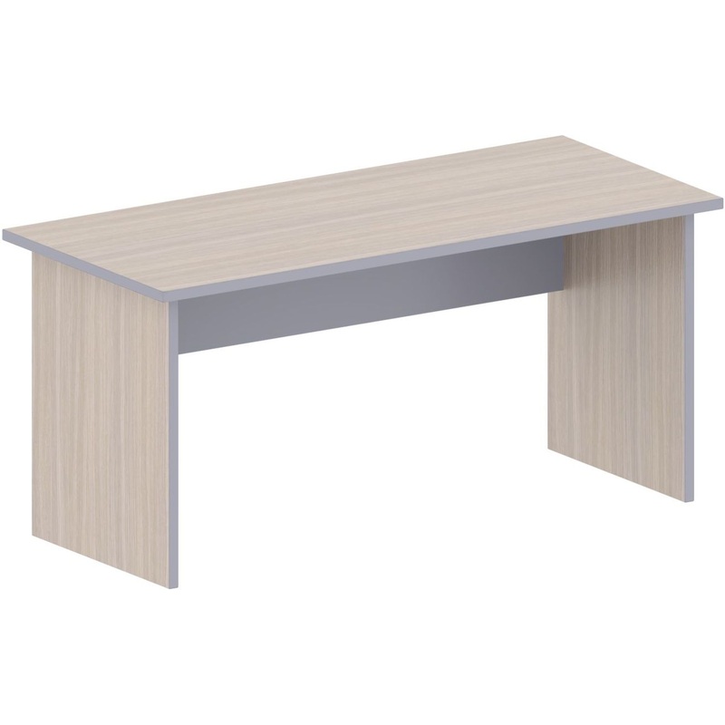 Изображение товара Стол письменный прямой Комус Мебель Easy to lead 435.254 дуб светлый/серый