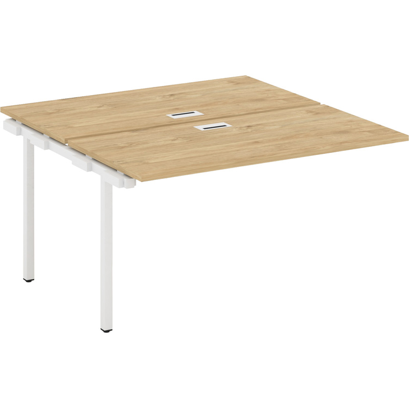 Изображение товара Элемент Style Project SN 4P DNRS 002 бенч модуль 2 места тиквуд светлый белый 1180 1232 750 мм