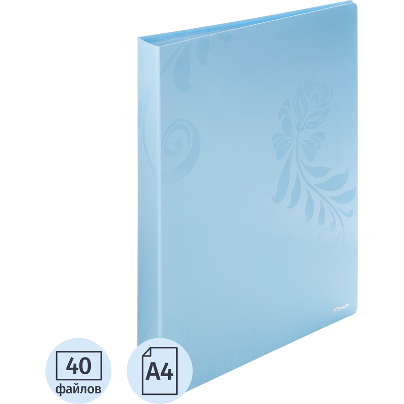Изображение товара Файловая папка Arctic голубая для А4 40 файлов 32 мм Комус