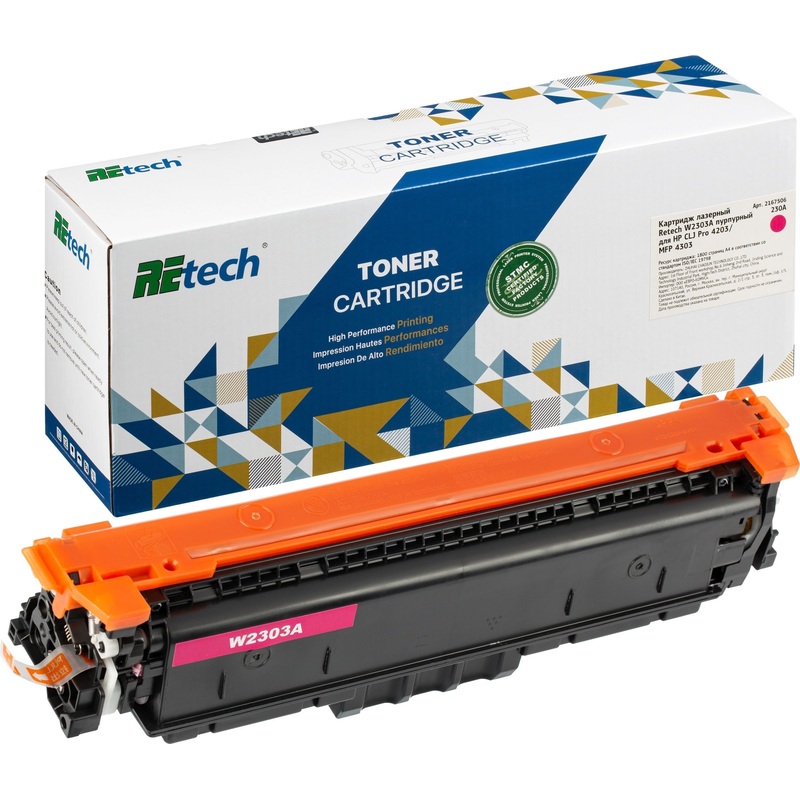 Изображение товара Картридж лазерный Retech W2303A пурпурный совместимый для HP 1800 страниц
