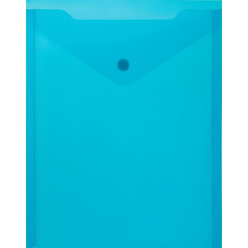 Изображение товара Папка-конверт на кнопке А5 синяя 180мкм 10 шт в упаковке