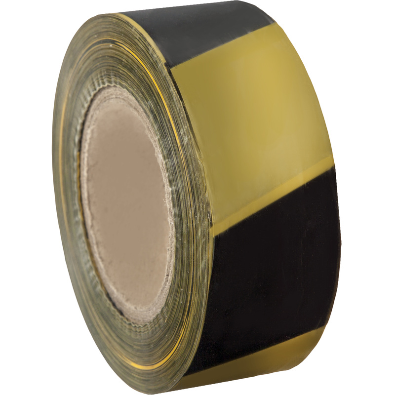 Изображение товара Лента оградительная желтая/черная 50 мм х 100 м Изображение товара Лента оградительная желтая/черная 50 мм х 100 м
