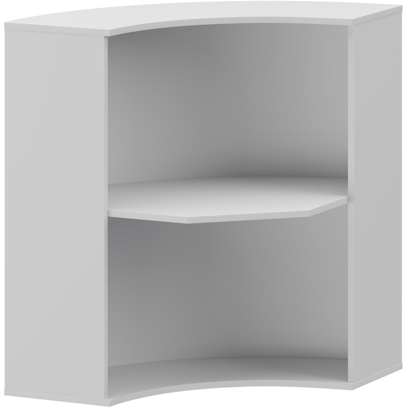 Изображение товара Стойка ресепшн угловая Арго А-550 белая 900x900x1220 мм для офиса