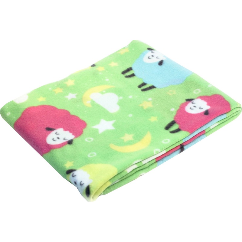 Изображение товара Плед Luscan Барашки на салатовом флис 130x150 см разноцветный