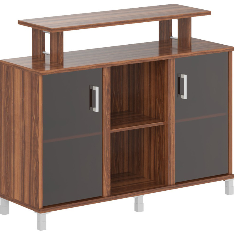 Изображение товара Шкаф для документов Born орех даллас 1145x450x1425 мм офисный мебель