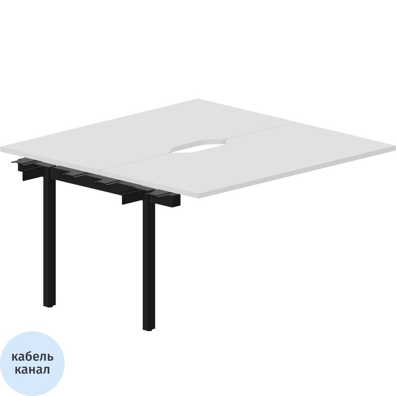 Изображение товара Стол прямой Strike UNN2TPV147BLNR белый/чёрный 1380x1366x750 мм офисный