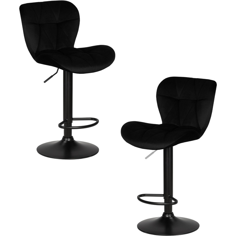 Изображение товара Стул барный LM-5022-N черный велюр фанера металлическое основание 2 шт