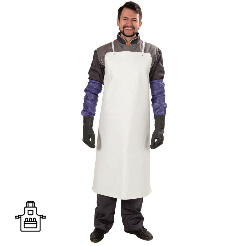 Изображение товара Защитный фартук КЩС ПВХ белый 0.5 мм для работы в сложных условиях