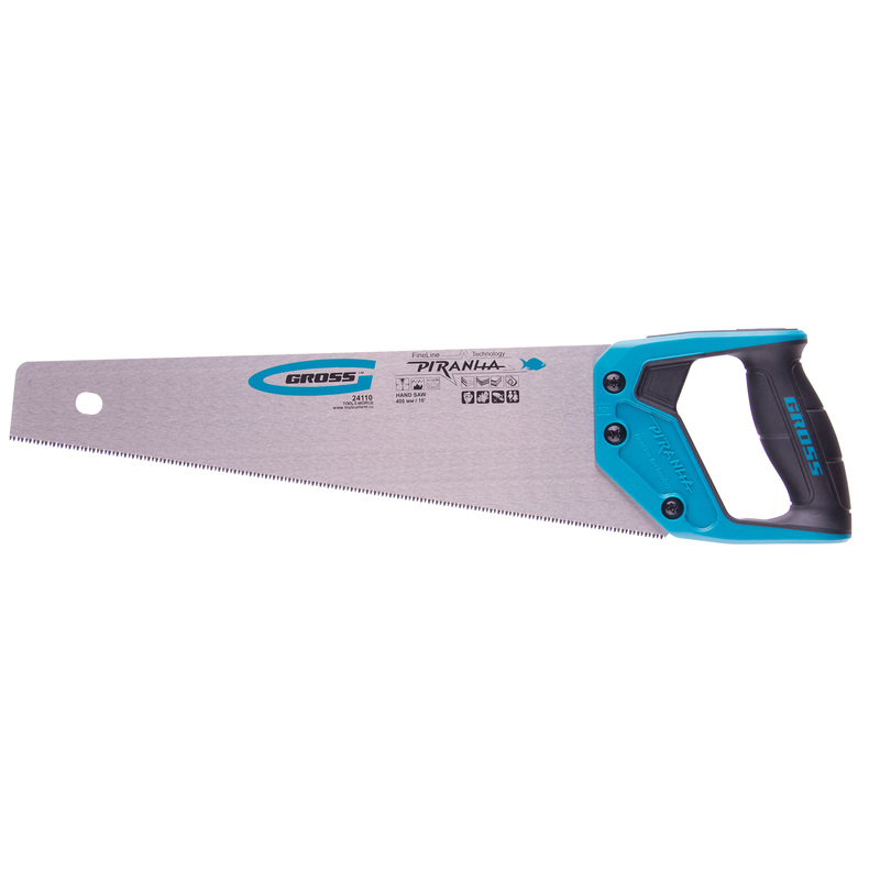 Изображение товара Ножовка по дереву GROSS PIRANHA 400 мм с 3D заточкой для деревоматериалов и синтетики