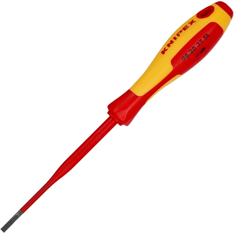 Изображение товара Отвёртка Knipex SL3.5 шлицевая 100 мм диэлектрическая профессиональная