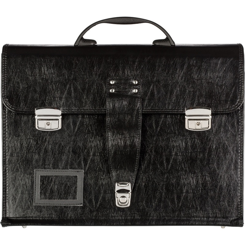 Изображение товара Портфель Алекс черный из искусственной кожи с системой опечатывания