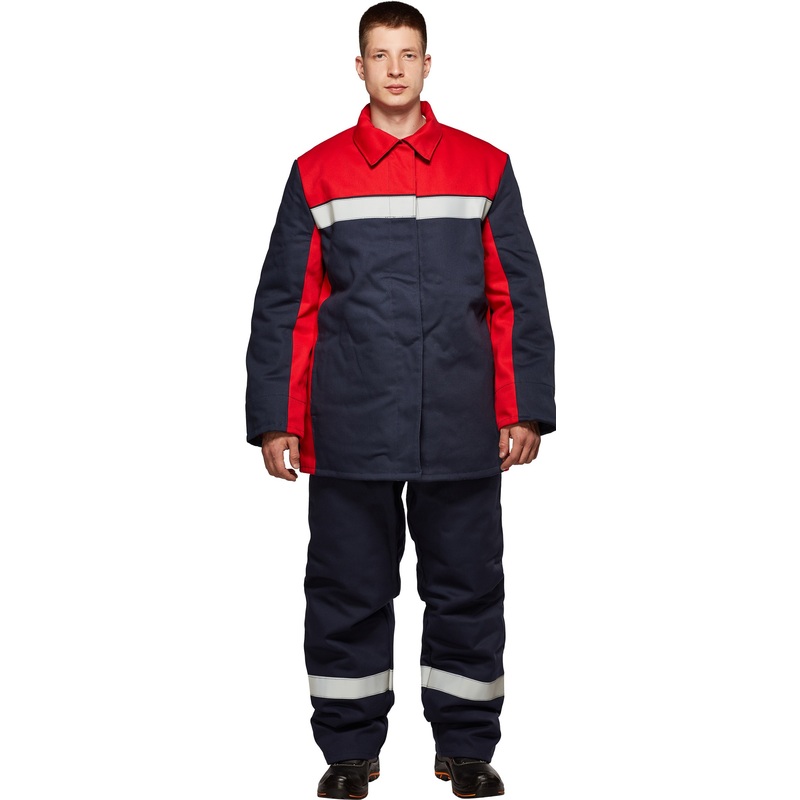 Изображение товара Костюм сварщика КС04ОТ зимний синий/красный (размер 56-58, рост 194-200)