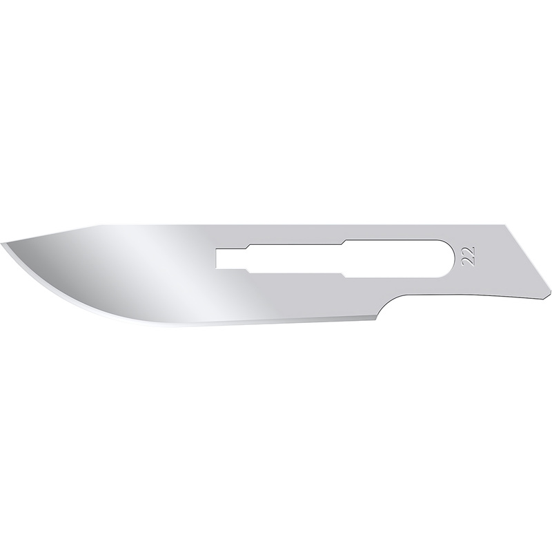 Изображение товара Одноразовое лезвие для скальпеля Apexmed размер 22 100 штук стерильные хирургические лезвия