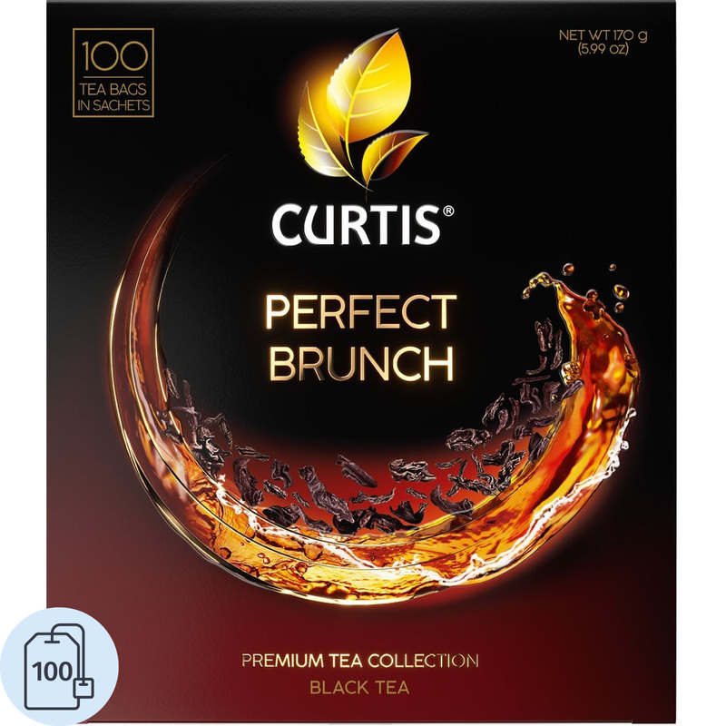 Изображение товара Чай черный Curtis Perfect Brunch 100 сашет насыщенный и ароматный классический напиток