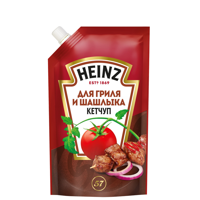 Изображение товара Кетчуп Heinz для гриля и шашлыка 320 г - натуральный соус для мяса и овощей