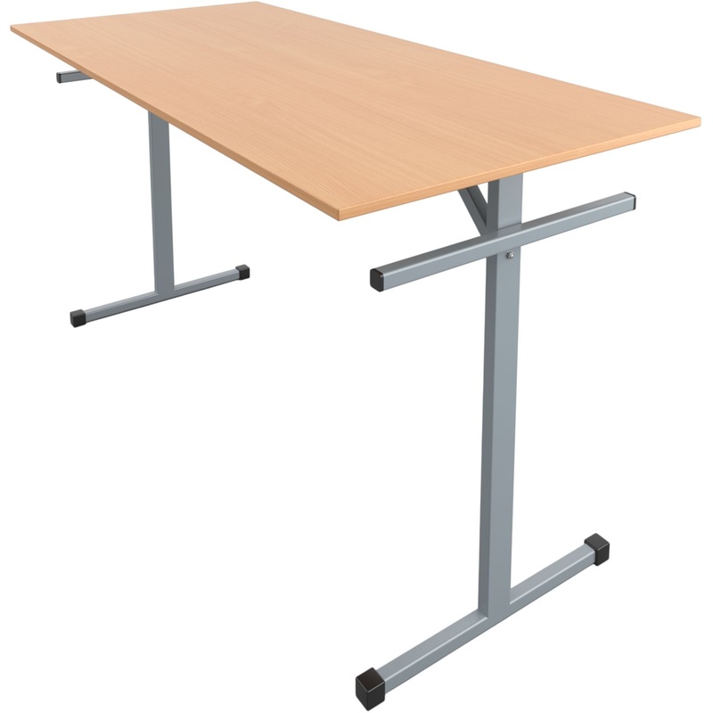 Изображение товара Стол обеденный подвес под скамью бук/серый 1500х700х750 мм