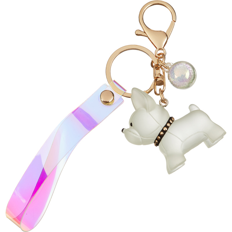 Изображение товара Брелок Собачка прозрачный на карабине для девочек