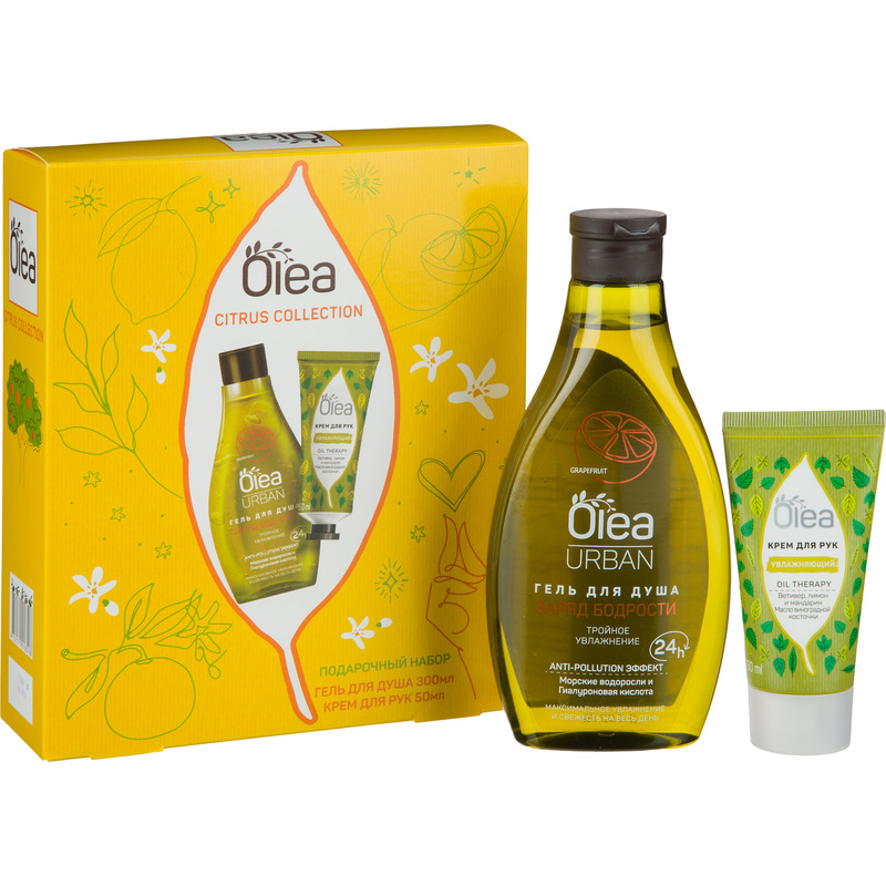 Изображение товара Подарочный набор Olea Citrus Collection для женщин гель для душа и крем для рук 2 предмета