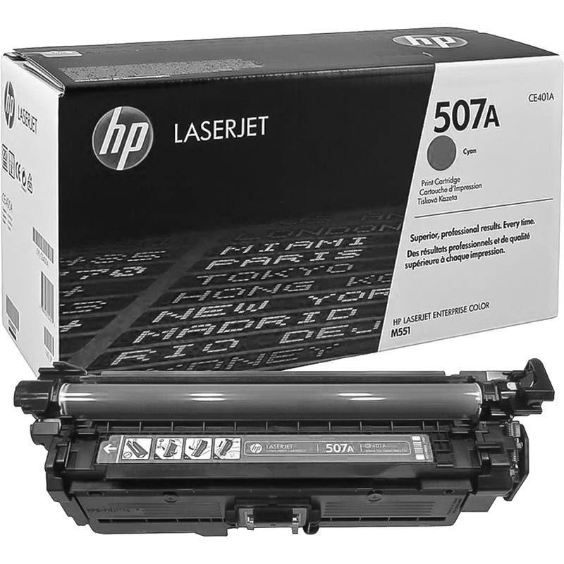 Изображение товара Лазерный картридж HP 507A CE401A голубой оригинальный для HP принтеров