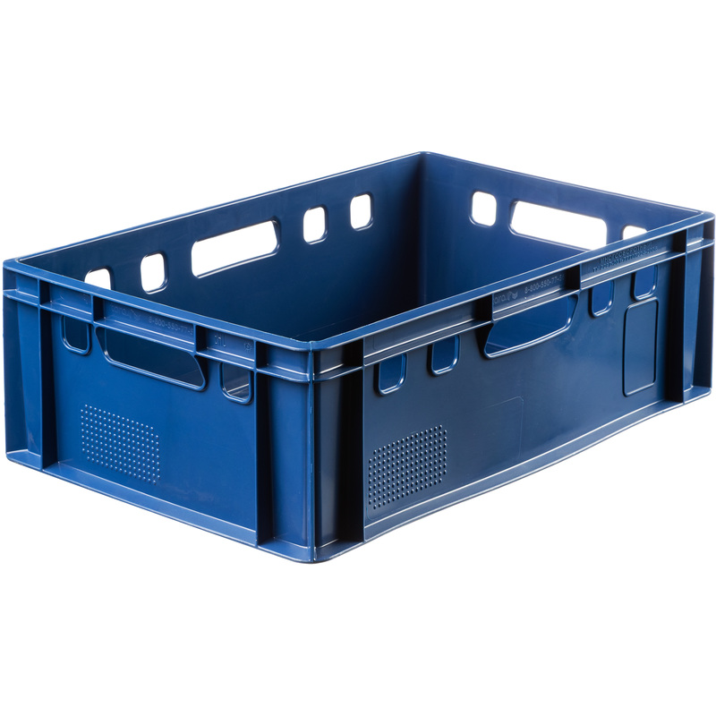 Изображение товара Ящик пластиковый универсальный Тара.ру E2 600х400х200 мм синий (385)
