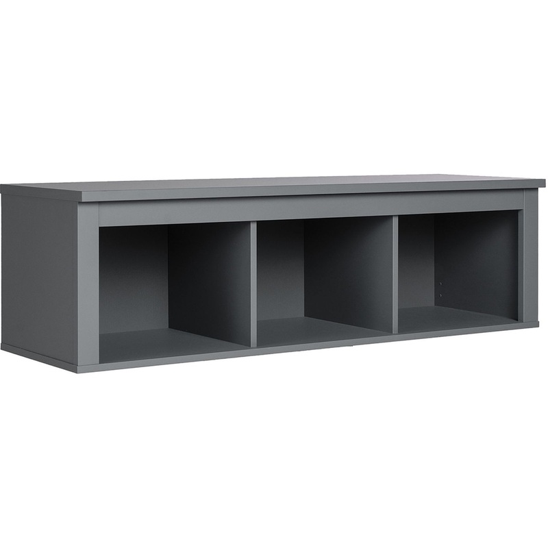 Изображение товара Навесная полка ГУД ЛАКК Сага из ЛДСП серый 1312х414х380 мм