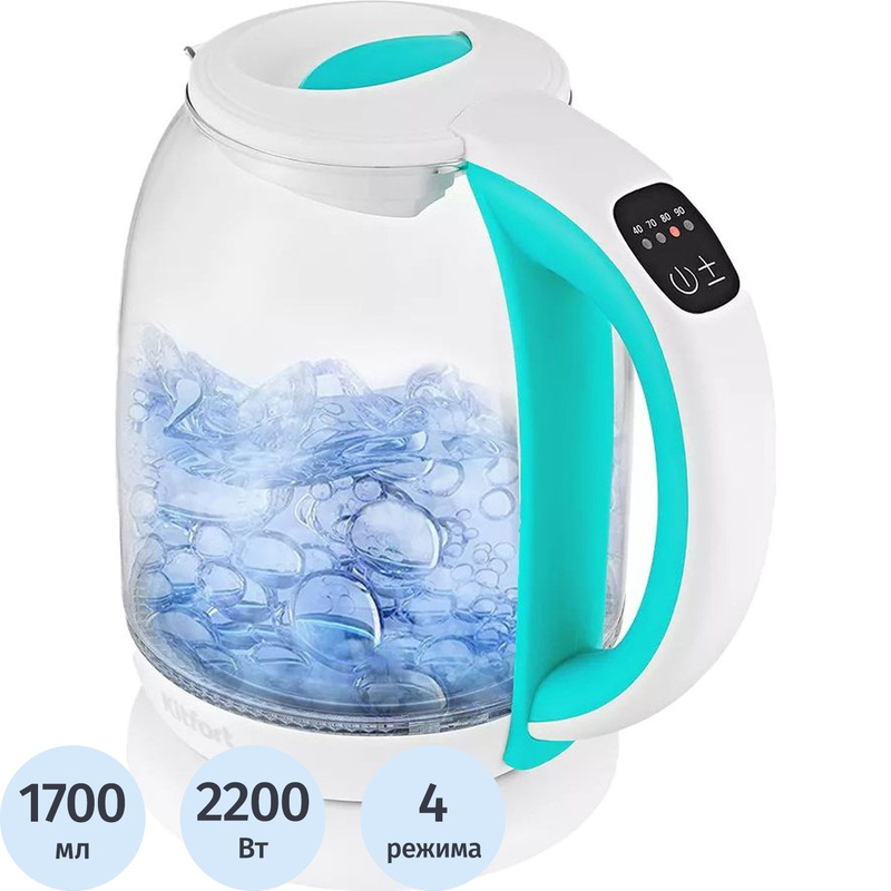 Изображение товара Чайник электрический Kitfort КТ-6140-3 белый