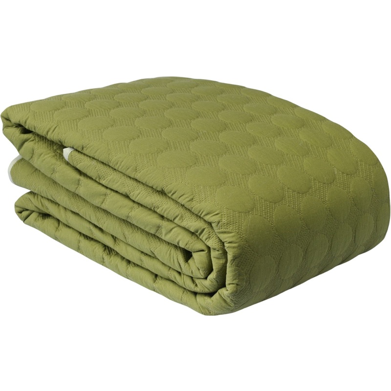 Изображение товара Покрывало стеганое Tkano Essential Solid dots 230х250 см зеленое