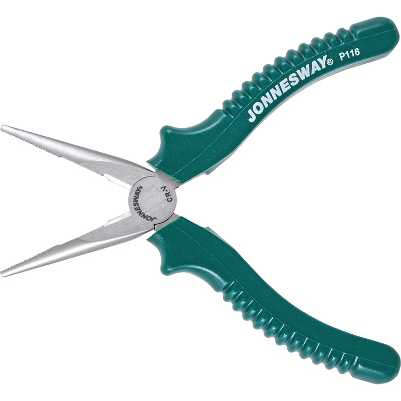 Изображение товара Длинногубцы Jonnesway P116 - профессиональные утконосы для труднодоступных работ