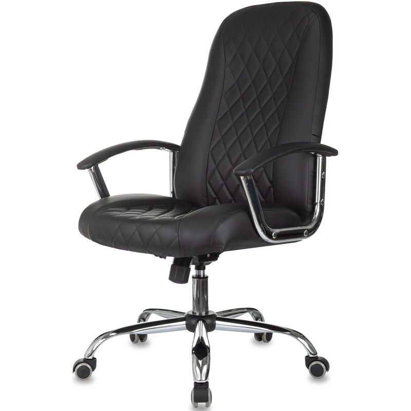 Изображение товара Кресло для руководителя Комус Мебель EChair 658 чёрное из экокожи