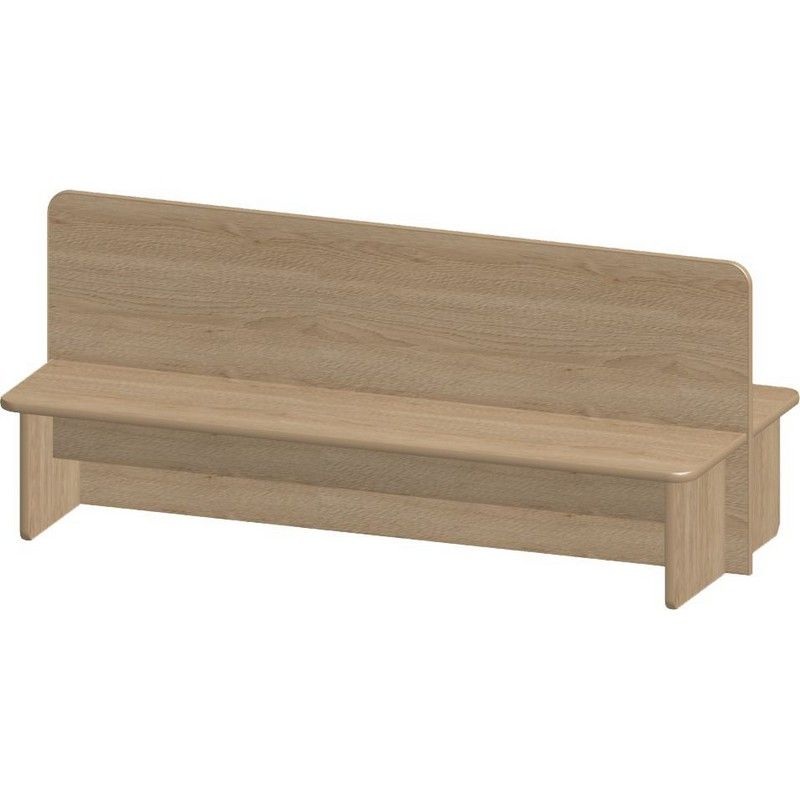 Изображение товара Скамья для одевания двухсторонняя М-212-1 (дуб сонома, 1304х570х564 мм)