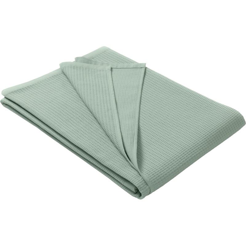 Изображение товара Простыня Волшебная ночь 150x200 см махровая вафельная 210 г/кв.м зеленая для дома