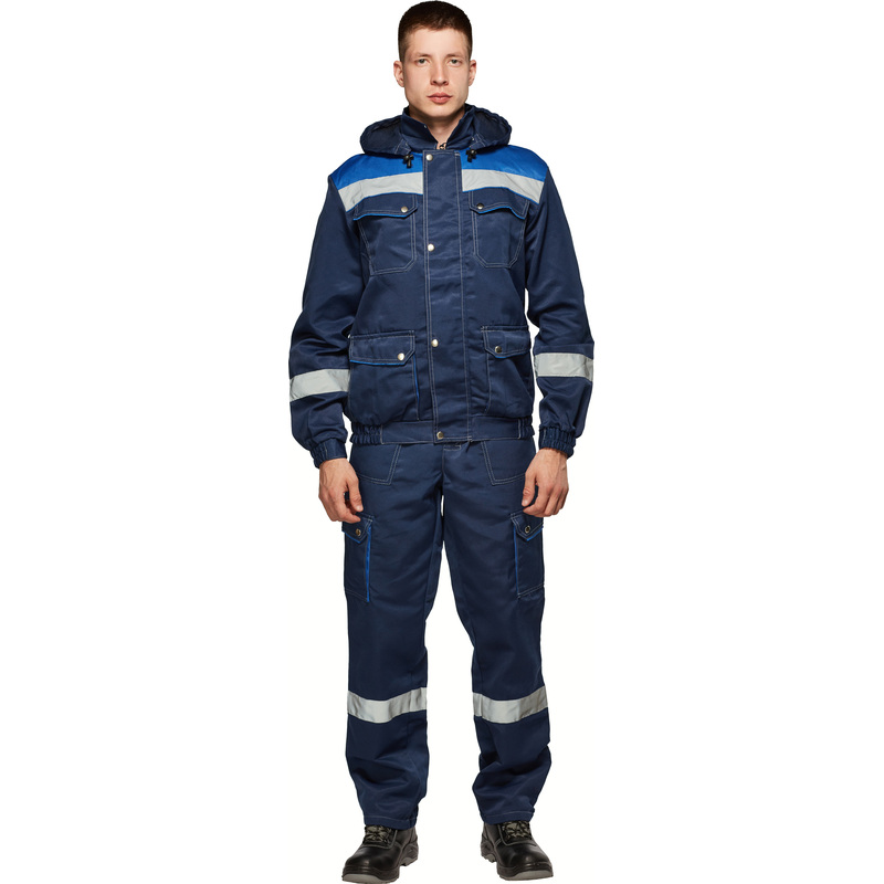 Изображение товара Рабочий летний мужской костюм Антей-КПК с СОП, синего цвета, размеры 48-50