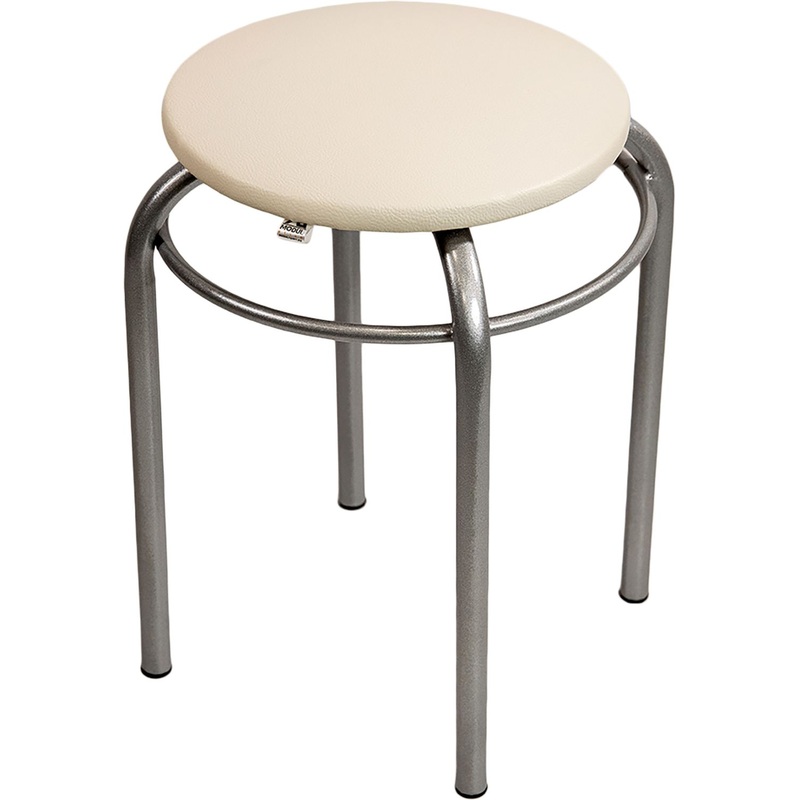 Изображение товара Табурет с кольцом ваниль (искуственная кожа, металл)