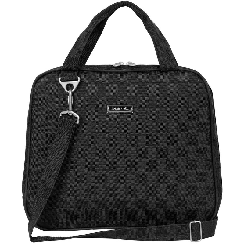 Изображение товара Деловая сумка-папка Polar Шашечки жаккард черная для документов и ноутбука