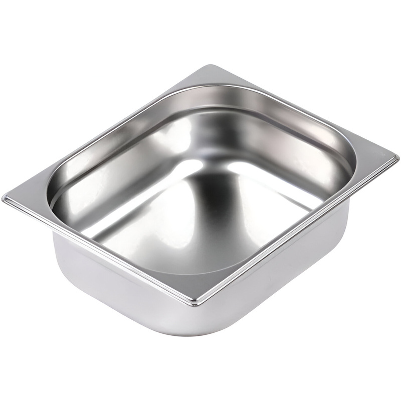 Изображение товара Гастроёмкость GN 1/6 из нержавеющей стали 17.6x16.4x6.5 см 1 л для профессиональной кухни