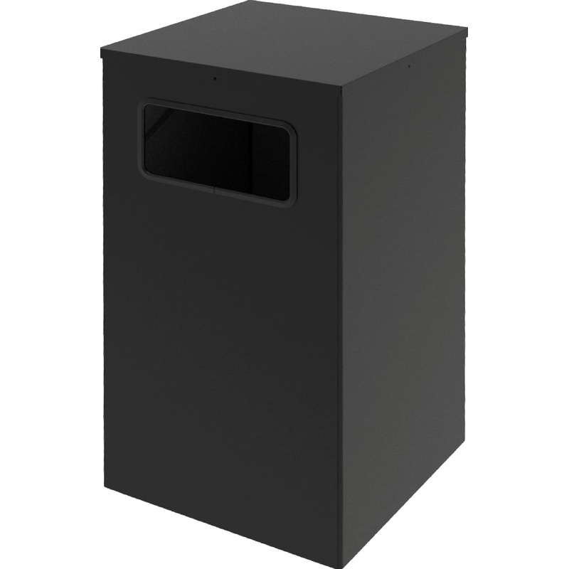 Изображение товара Уличная урна Квадро-19 80л из оцинкованной стали с крышкой и анкерным креплением