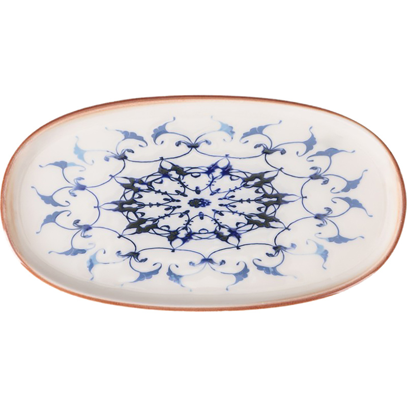 Изображение товара Блюдо сервировочное фарфоровое Pioli Reflect 33.8x17.3 см разноцветное для микроволновки и посудомо