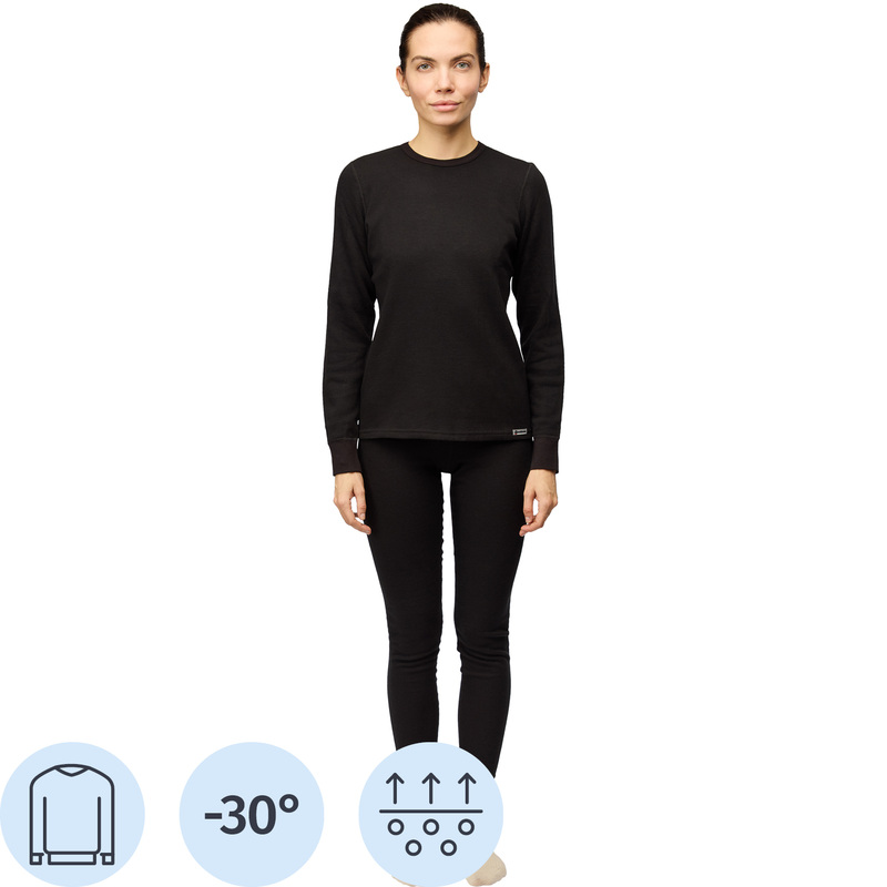 Изображение товара Женская термофутболка с начёсом Guahoo G22-0051S черная зимняя