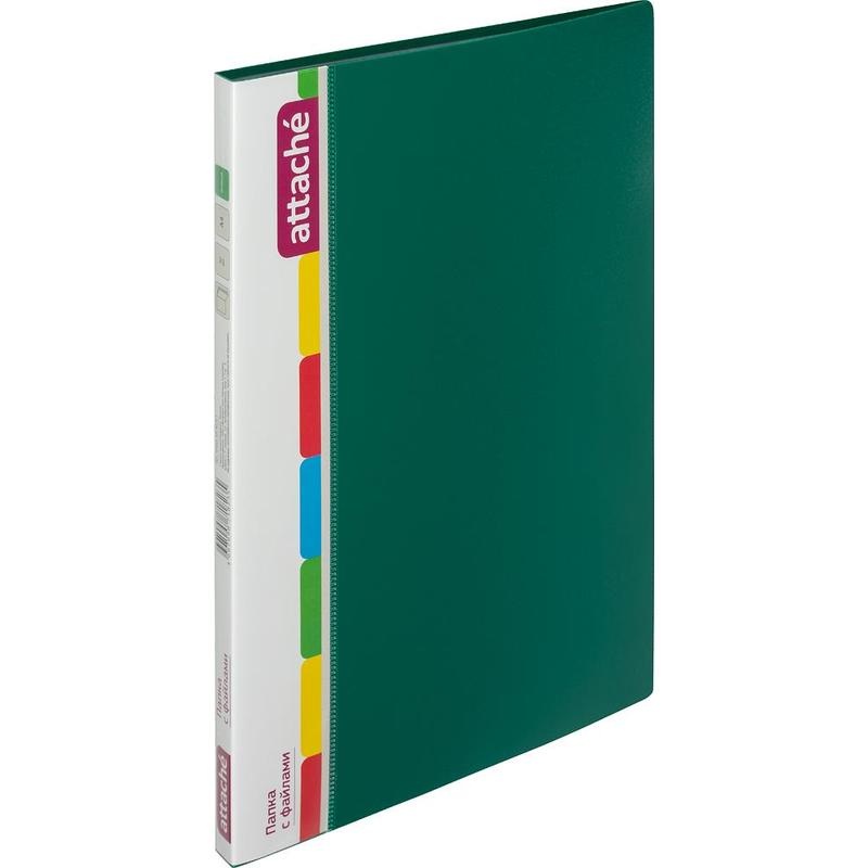 Изображение товара Папка файловая на 20 файлов Attache A4 15 мм зеленая (толщина обложки 0.7 мм)
