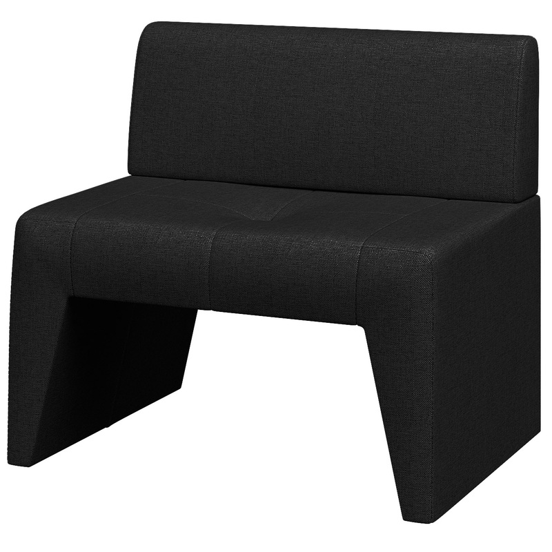 Изображение товара Модуль диван прямой однокомнатный Kit антрацит ткань компактный