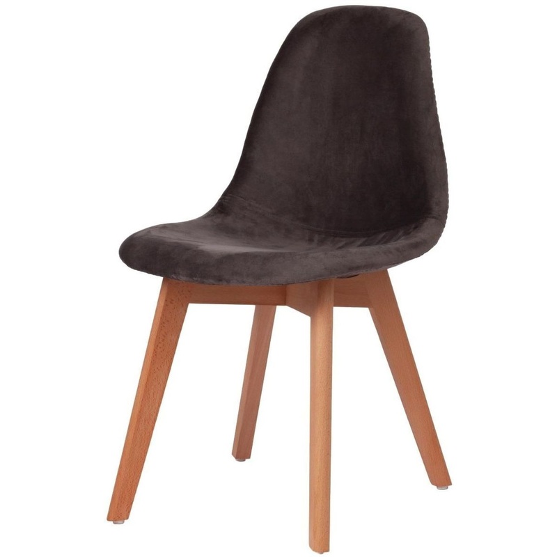 Изображение товара Стул обеденный TetChair Cindy Soft серый вельвет массив дерева